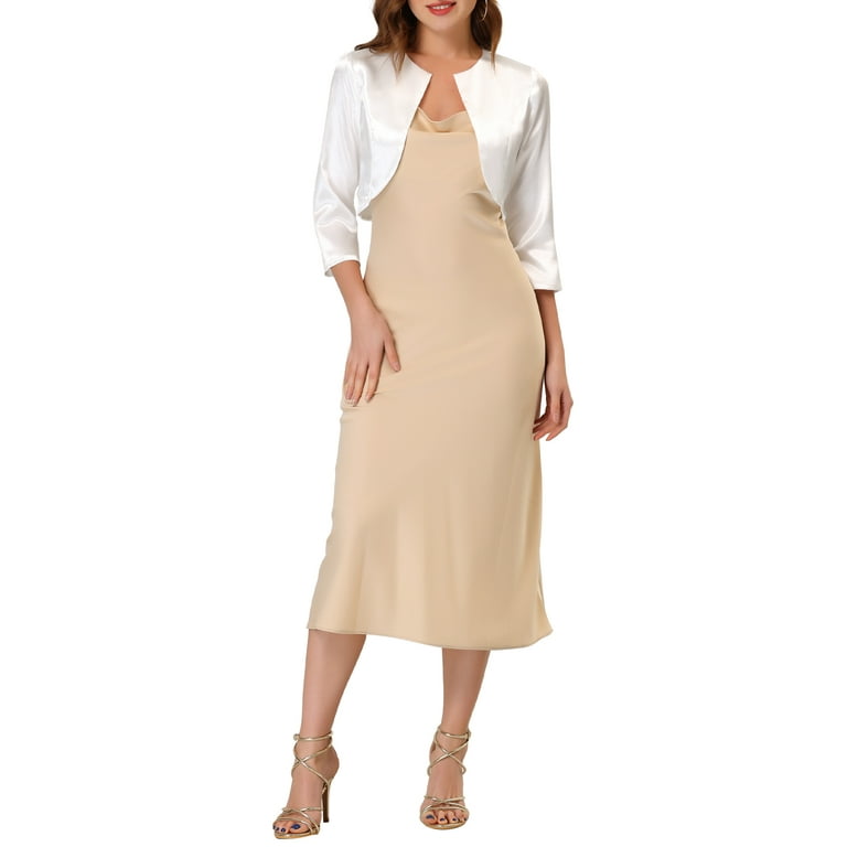 Cream satin deals bolero jacket
