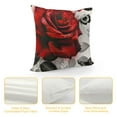 thumbnail image 4 of Leisuo Rose Butterfly Red Throw Pillow Covers Decorative Flower Gray Black Pillow Cases Cushion Covers for Sofa Couch Car Bedroom Home Decor, 4 of 5