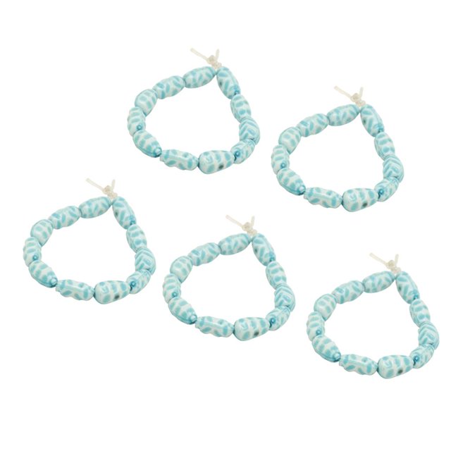 5 Piezas con Múltiples de Flores para 18 Pulgadas Doll - Azul Zulema Pulsera con cuentas de muñeca