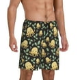 thumbnail image 2 of Susaid Octopuses And Leaves Print Mens Shorts, Breathable Lounge Sleepwear Set with Elastic Waistband and Pockets-4X-Large, 2 of 6