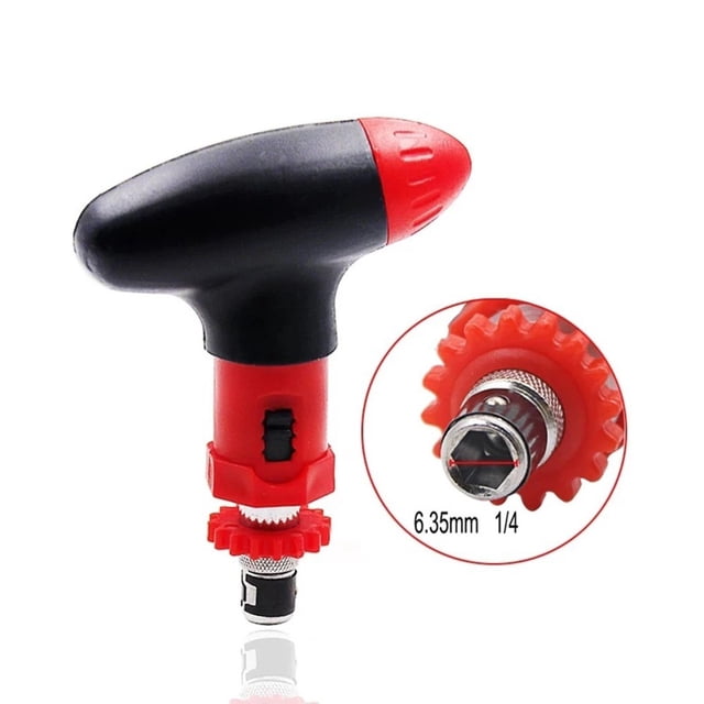 Screwdriver Manual T-Type Ratchet Screwdriver Quick Bolt Driver Batch 6.35mm Forward Reverse Screwdriver Hand Tools Hot Sale