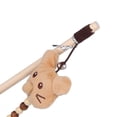 thumbnail image 4 of Wooden Pole Funny Cat Stick Cute Cartoon Mouse Plush Vocalize Interactive Cat Feather Toys with Bells, 4 of 8