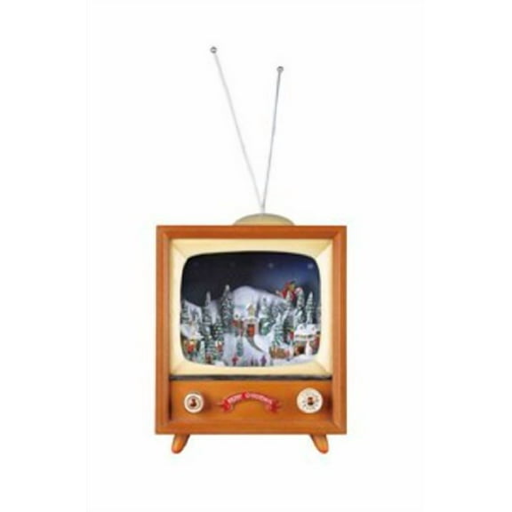 7.75" ICY Crystal Animated Musical Illuminated Christmas TV Figure