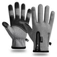 thumbnail image 4 of Unisex Outdoor Windbreak Gloves Winter Screen Plus Velvet Gloves With Touchscreen Compatible Fingertips And Adjustable Wrist Strap Hand protection equipment, 4 of 8