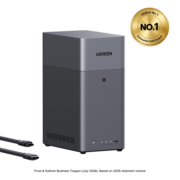 UGREEN NAS NASync DH2300 2ベイ UGREEN NASync DH2300 2-Bay Network Attached Storage with HDMI