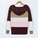 thumbnail image 5 of Gibobby Sudadera para mujer, Sudadera con Capucha Acanalada de Mezcla de algodón Marfil con Bolsillos adjuntos y cordón de Manga Larga Sudadera para Mujer(Vino,M), 5 of 5