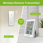 BALDR Wireless Indoor & Outdoor Thermometer Hygrometer (White)