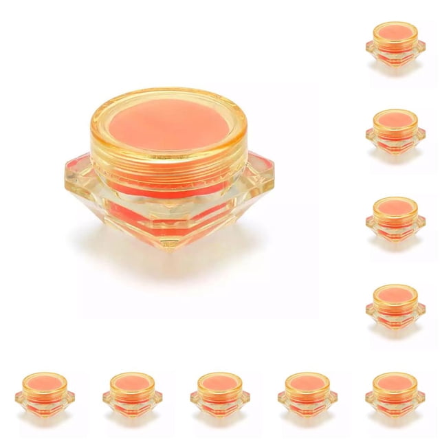 Matsuzay Pintura pegamento arcilla herramientas de perforación de plástico fácil de usar diseño llamativo ligero DIY manualidades bordado amarillo botellas de color 5 piezas 10piezas