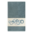 thumbnail image 2 of Authentic Hotel and Spa  Turkish Cotton Circles Embroidered Teal Blue 8-piece Towel Set, 2 of 4