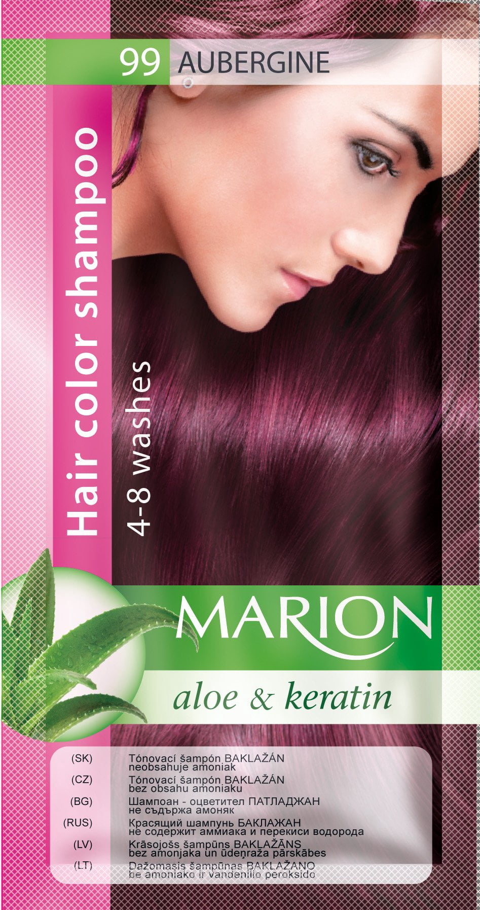 Marion Gray Hair Color Shampoo Hair Dye Kit with Aloe and Keratin (2