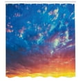 thumbnail image 3 of Ambesonne Yellow and Blue Shower Curtain, Dramatic Sky, 69"Wx70"L, Coral Earth Yellow, 3 of 3