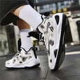 thumbnail image 5 of Bolognifi Men's High-Top Breathable, Non-Slip and Shock-Absorbing Basketball Shoes - WHITE_6.5, 5 of 7
