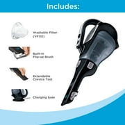 BLACK+DECKER 20V MAX* Lithium Cordless Handheld Vacuum, for Everyday Cleanup, with Flip-Up Brush and Powerful Suction, BDH2000L, Black