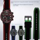 thumbnail image 2 of Correa de caucho convexa para reloj CITIZEN Red Magic CC3079-11E/CC3078/CC3075 de silicona para hombre, 2 of 5