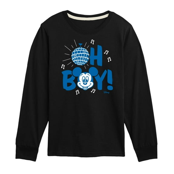 Disney - Mickey & Friends - Oh Boy! - Toddler And Youth Long Sleeve Graphic T-Shirt