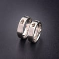 thumbnail image 2 of EOEMY His Queen And Her King Silver Stainless Steel Couple Engagement Rings (2 Pcs)-8-11, 2 of 9