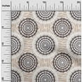 thumbnail image 1 of oneOone Georgette Viscose Chocolate Brown Fabric Circle Block Fabric For Sewing Printed Craft Fabric By The Yard 42 Inch Wide, 1 of 4