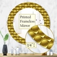 thumbnail image 5 of DESIGN ART Designart 'Yellow Moods 20' Printed Glam Wall Mirror - Oval or Round Wall Mirror - Gold 24in.x24in., 5 of 5