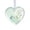 Green, variant on Xuyuer Heart-Shaped Sea Glass Friendship Ornament, Acrylic Keepsake Hanging Decor for Christmas Tree Friend Sister Gift