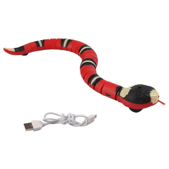 GROWTH TANK Plastic 3D Cats Snake Toy , USB Rechargeable Moving Kitten Puppy Dog Interactive Scary Prank Toys Simulation Play Novelty Funny Birthday Gifts