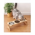 thumbnail image 2 of Platos/tazones Xtellar color cafe Elevados Ajustables Para Perros Y Gatos, 2 of 5