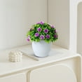 thumbnail image 2 of Viflosae Fake Flowers Artificial Plants Indoor Simulated Flower Bonsai Wedding Home Decoration Living Room Decoration Fake Flower Bonsai Ornaments, 2 of 7
