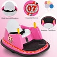 thumbnail image 4 of Gymax 12V Vehicle 360 Degree Spin Race Toy Kids Ride On Bumper Car w/ Remote Control Pink, 4 of 10
