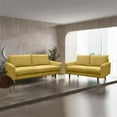thumbnail image 3 of Pemberly Row 58" Round Arm Fabric Standard Loveseat in Goldenrod, 3 of 9