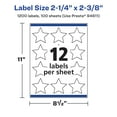 thumbnail image 6 of Avery 2-1/4" x 2-3/8" Waterproof Star Labels, 1,200 Labels, 6 of 12