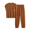 thumbnail image 1 of PRETTYGARDEN Conjunto Deportivo de Punto para Mujer Marrón XXL, 1 of 8