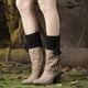 thumbnail image 4 of Wosthever Calentador de piernas, funda para mantener el calor, adorno para vestirse, puños para botas con colgante de borla, accesorio de ropa, rodilleras Suministros térmicos Negro Wosthever HA059253-01, 4 of 5