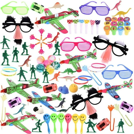 100 Pcs Party Favor Toy Assortment for Kids Party Favor, Birthday Party, Carnival Prizes, Pinata Fillers, Easter Egg Stuffers, Classroom Rewards F-161