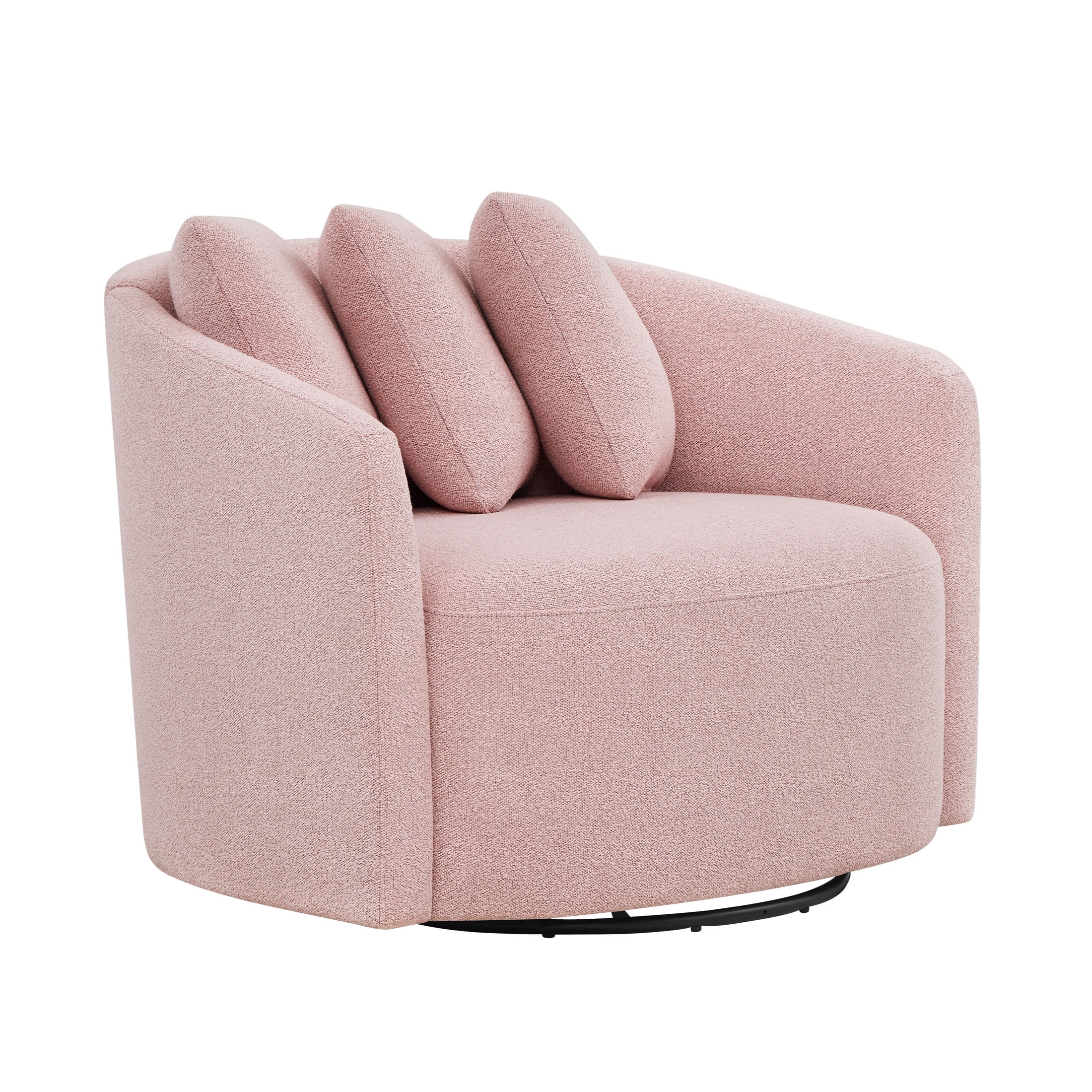 Beautiful Drew Accent Chair by Drew Barrymore, Pink Blush Boucle