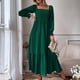 thumbnail image 4 of Vestidos Para Mujer Casual Maxi Vestidos Moda Manga Larga Pulóver Cuello Cuadrado Manga Larga Volante Cintura Alta Vestido Odeerbi  ODB138999, 4 of 6