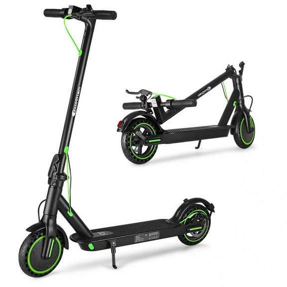 ChangBu Electric Scooter for Adults and Teens,8.5" Solid Tires,350W Motor,19MPH, Up to 18 Miles Range,Commuting Folding E Scooter with Dual Suspension