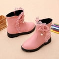 thumbnail image 6 of Girls Boots,Boots Children Fashionable Flat Comfortable Soft Sole Leather for Everyday Wear,Toddler Boots,Z04 Pink,5.5-6 Years, 6 of 8