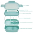 thumbnail image 3 of Bento Box para adultos, lonchera con utensilios, apilable, a prueba de fugas, lonchera Bento Box para salir a cenar, trabajar, hacer picnic, 21,5*14,5*10 cm, 3 of 7