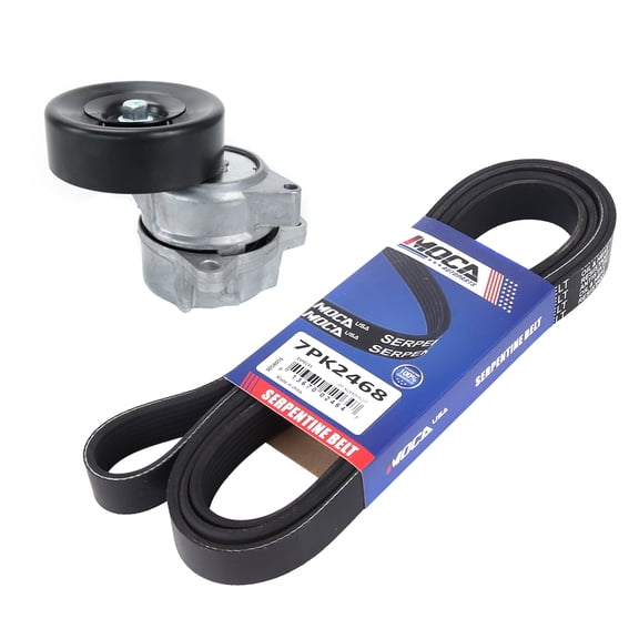 MOCA AUTOPARTS Serpentine Belt Component Kit Fit for 04-15 Nissan Titan & 05-15 Armada 5.6L V8