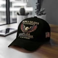 thumbnail image 4 of Veteran Commemorative Cap, Embroidered Baseball Cap with Eagle Printed, Adjustable Metal Buckle, Casual Outdoor Hat for Men & Women (Black), 4 of 6