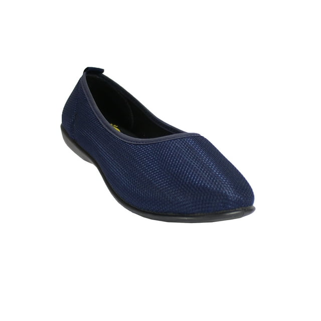 FLAT BALERINA CASUAL LEON MUJER TEXTIL MARINO 250