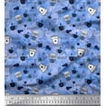 thumbnail image 1 of Soimoi Polyester Crepe Fabric Hot Coffee Beverages Printed Craft Fabric by The Yard 52 Inch Wide, 1 of 1