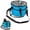 Blue, variant on Light Violet 4 Compartment Drink Bag, Insulated Tumbler Caddy with Adjustable Strap, Family Size Water Bottle Carrier for Hiking and Travel