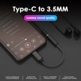 thumbnail image 3 of Twowood auricular Tipo C a 3,5 mm Auriculares AUX Cable HiFi DAC Audio Adaptador para OnePlus 6T, 3 of 7