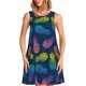 thumbnail image 1 of Balery Abstract Bright Pineapple Fruit Retro Vestidos de verano para mujer con estampado: vestido holgado sin mangas, vestido playero informal y cómodo para días calurosos., 1 of 7