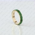 thumbnail image 2 of Baguette Emerald Eternity Band Ring, 925 Sterling Silver Ring, Birthstone Ring, Pink Gemstone Ring, Minimalist Jewelry, Gift For Her, Handmade Jewelry,, 2 of 5