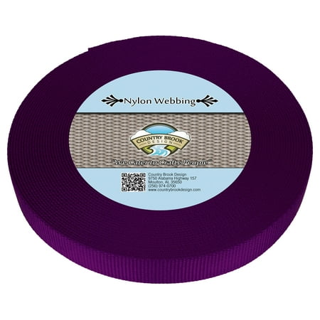 - Country Brook Design® 1 Inch Purple Heavy Nylon Webbing