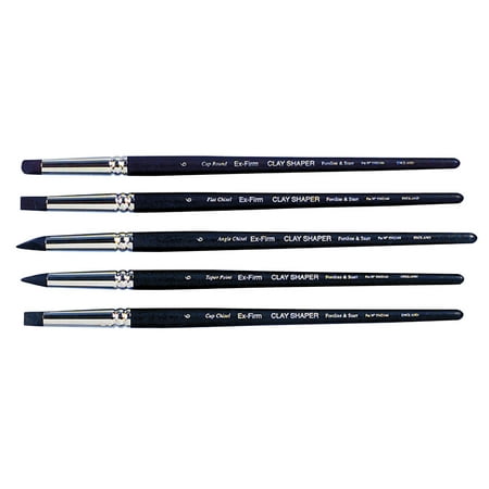 Colour Shapers Large Solvent Resistant Clay Modeling Tool Set, Assorted Size, Black, Set of 5