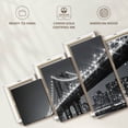 thumbnail image 6 of Elephant Stock Twinkling Manhattan Bridge Wall Art - Horizontal Multi Panel Canvas - Living Room Wall Decor - Architecture Multi Panel - Black And Gray Decor - 92" x 42", 6 of 8
