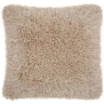 thumbnail image 1 of HomeRoots 386392 Fluffy Beige Shag Accent Throw Pillow, 1 of 3