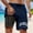 Dark Blue, variant on Men Swim Trunks Leopard Print Stretch Quick Dry Liner Swimsuit With Compression Liner Beach Lightweight Bathing Suit Bottom XXXL